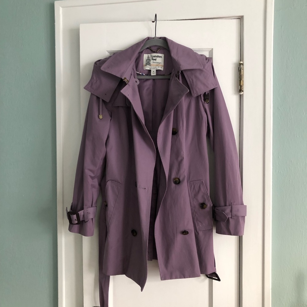 London Fog Missy Hooded Trench Coat